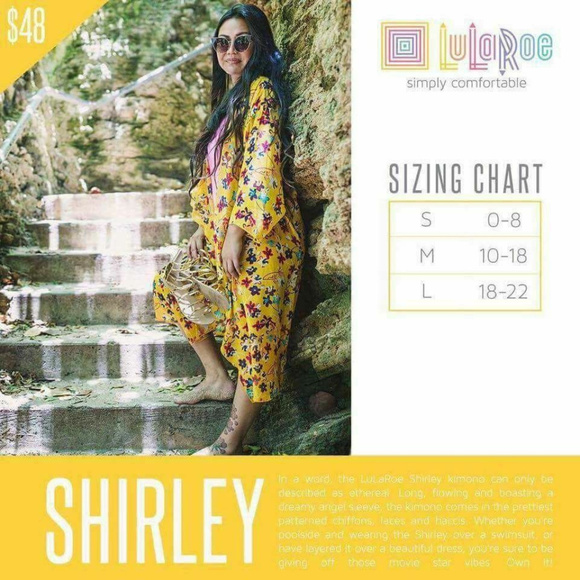 Lularoe Shirley Solid Charcoal Gray Kimono - Picture 6 of 6